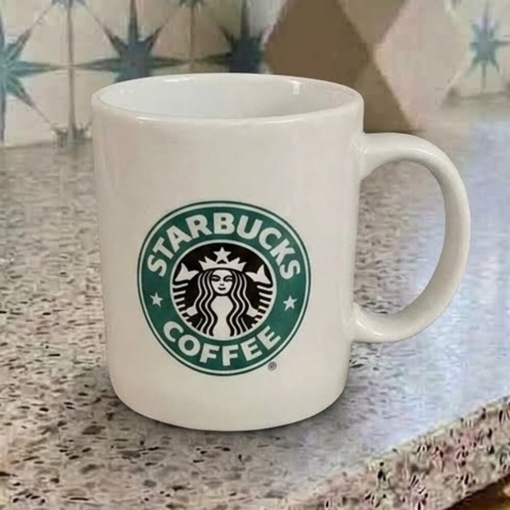 Starbucks Y2K Vintage White Classic Siren Split Tail Logo Ceramic Coffee Mug
